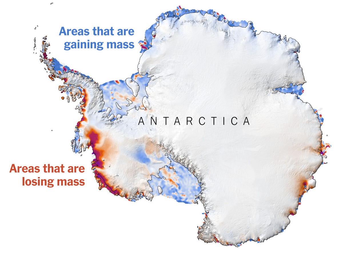 Antartica ice map